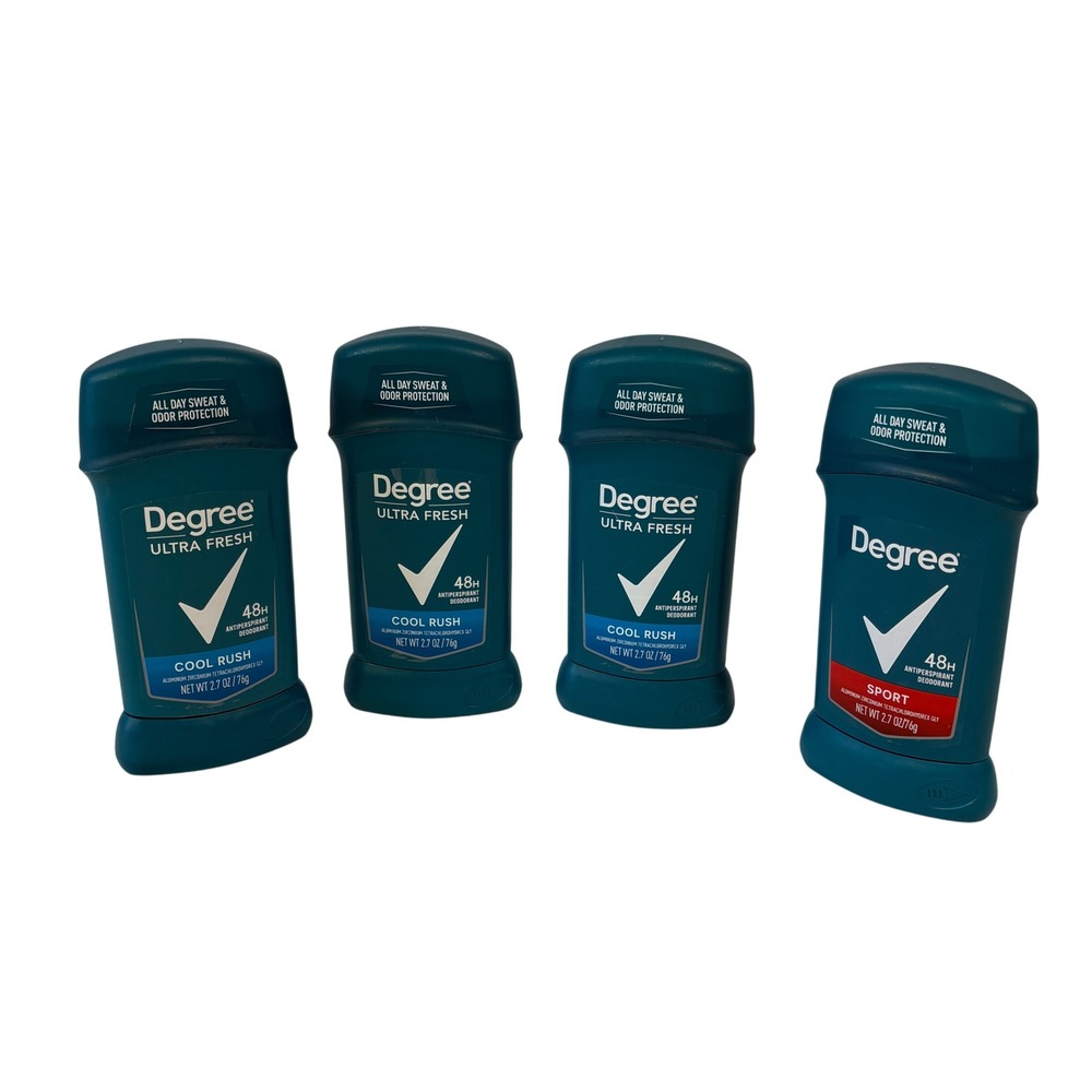 Degree Deodorant Men 4-Pack Sport Blue Cool Rush Sport 2.7oz 48H Antiperspirant
